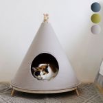 ふかふかクッション付き可愛いテント型 シンプルでお洒落な猫用ハウス「PET テントハウス」30,800円