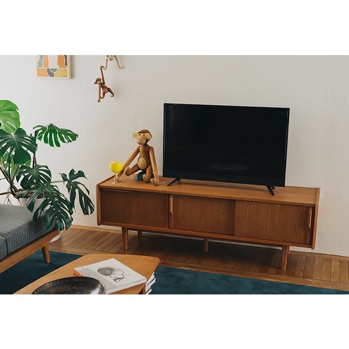 低価NEWunico HOXTON(ホクストン) TVボード テレビ台 木製ラック・ウッドラック